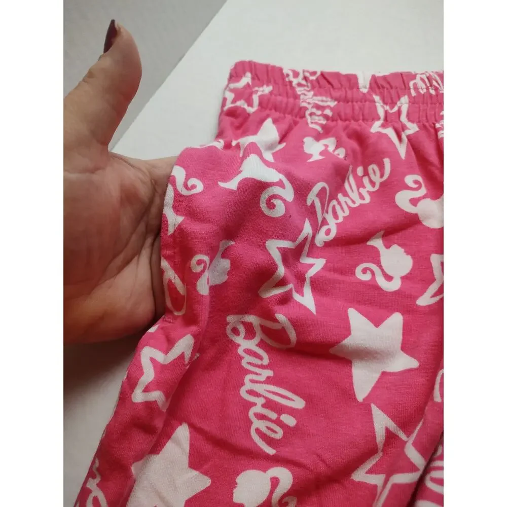 Barbie Mattel Pink & White Stretch Knit Stretch Pull-on Shorts Adult Women 2x